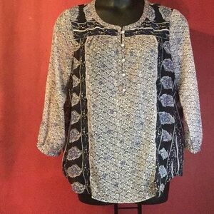 LUCKY BRAND FLORAL TOP SIZE L